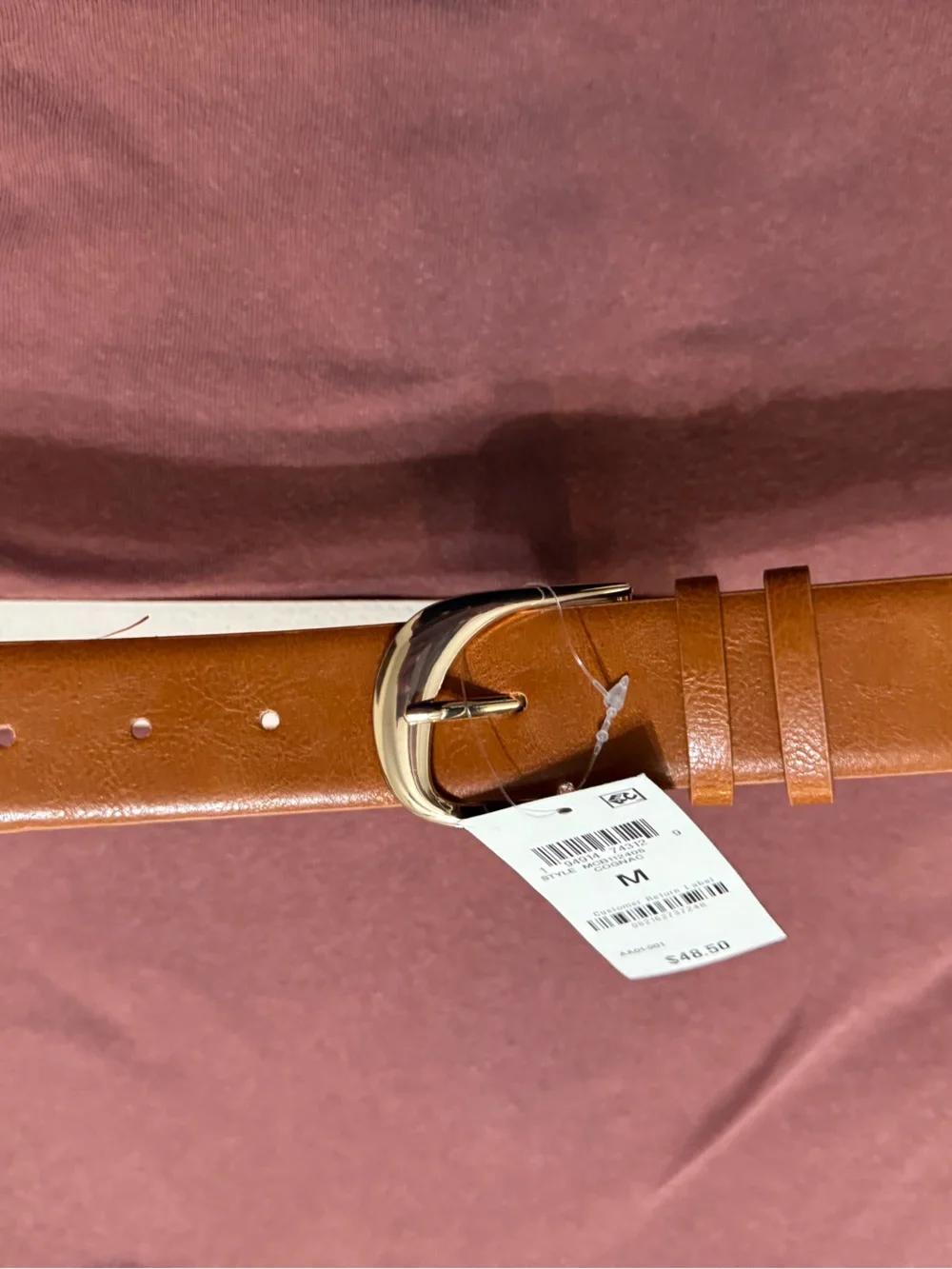 On 34th Brown Belt with Gold Hardware. NWT
